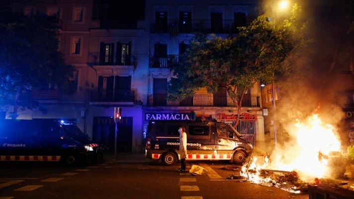 Telediario 1 - Cuarto día incidentes en Can Vies