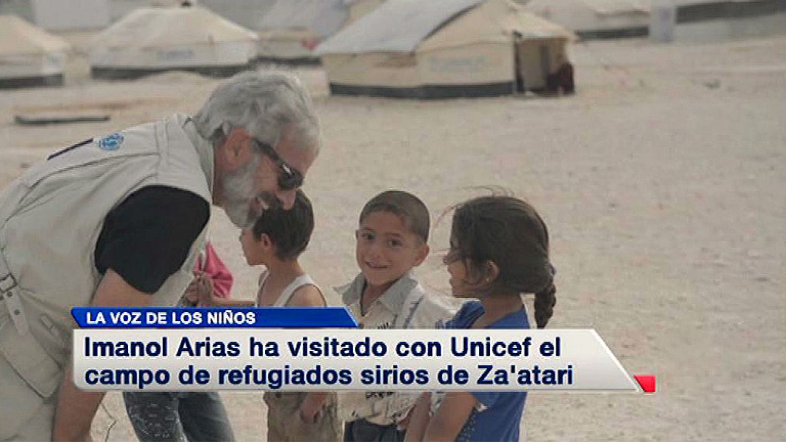 Imanol Arias habla sobre su visita al campo de refugiados sirios de Za'atari