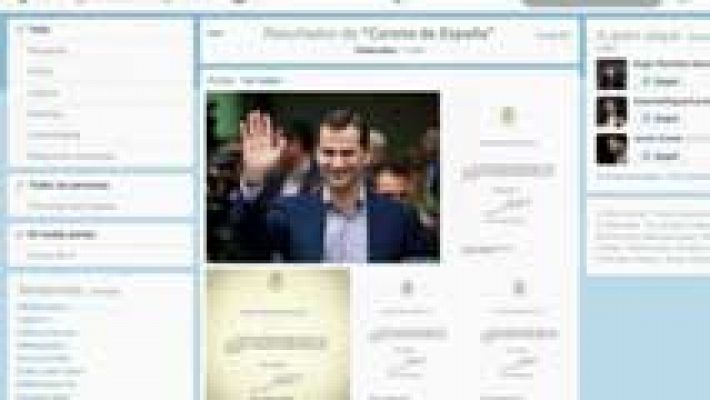 Telediario 1 - La abdicación del rey, trending topic mundial