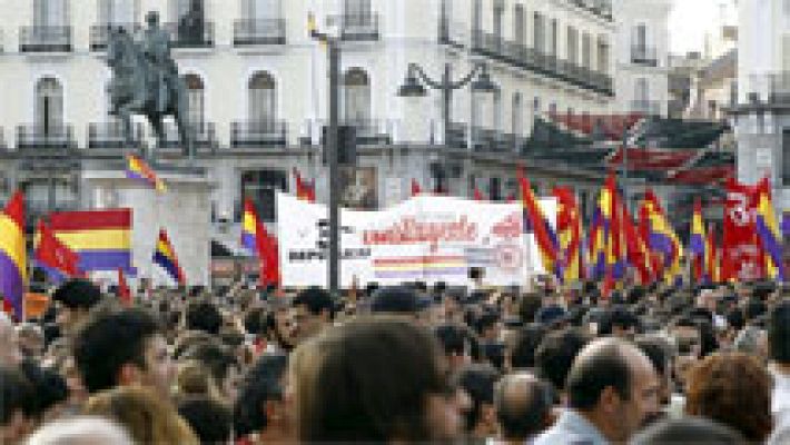 Concentraciones a favor de la república en España