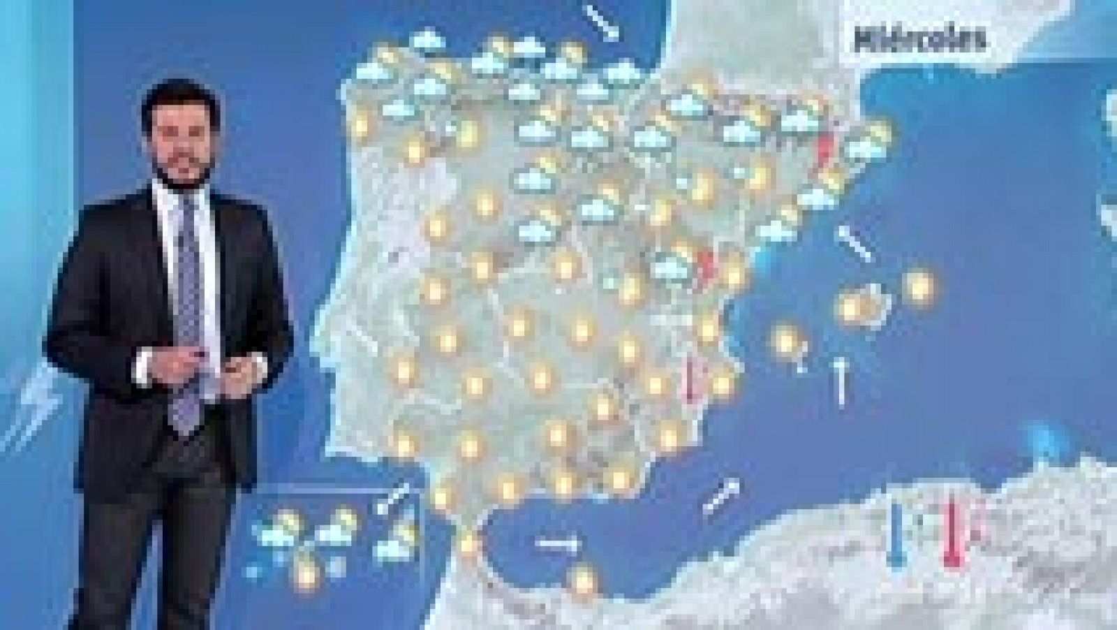 El tiempo: Lloviznas en la cornisa norte y mucho calor en el sureste peninsular | RTVE Play