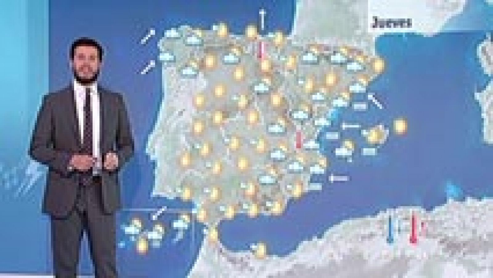 El tiempo: Nubes en Levante y el tercio norte, donde subirán mucho las temperaturas | RTVE Play