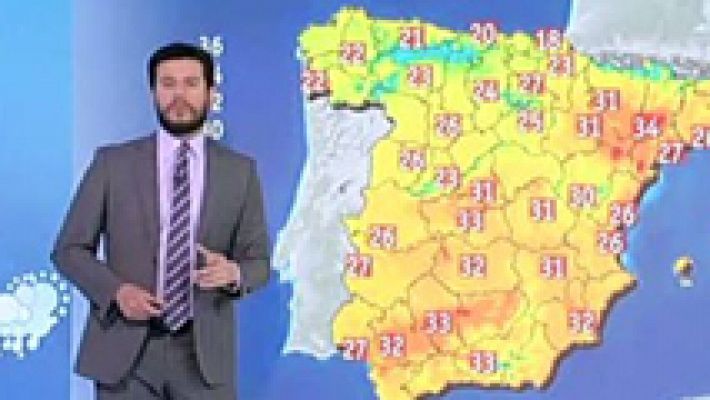 El tiempo - Chubascos y tormentas localmente fuertes en el Sistema Ibérico