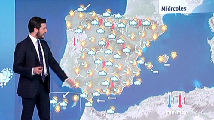 El tiempo - Subida de temperaturas y tormentas en los sistemas montañosos