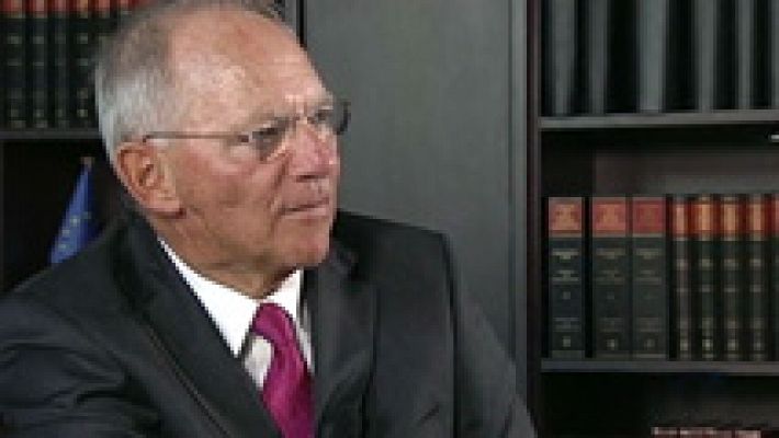 Telediario 1 - Schäuble: "La economía española crece y el paro disminuye cada mes desde comienzos del año pasado"