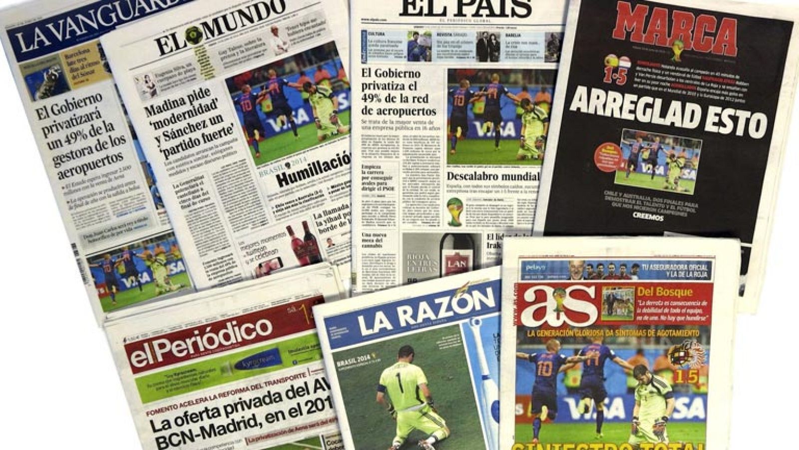 La prensa, entre el "ridículo" y la "humillación" por la derrota ante Holanda 