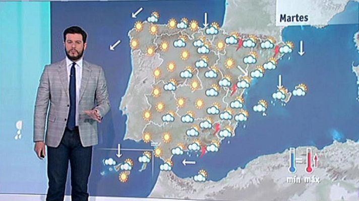 El tiempo - Chubascos en el sureste y temperaturas altas