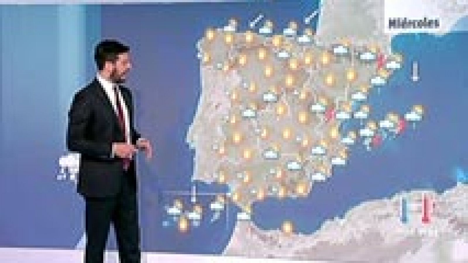 El tiempo: Chubascos ocasionales y leve aumento de temperaturas | RTVE Play