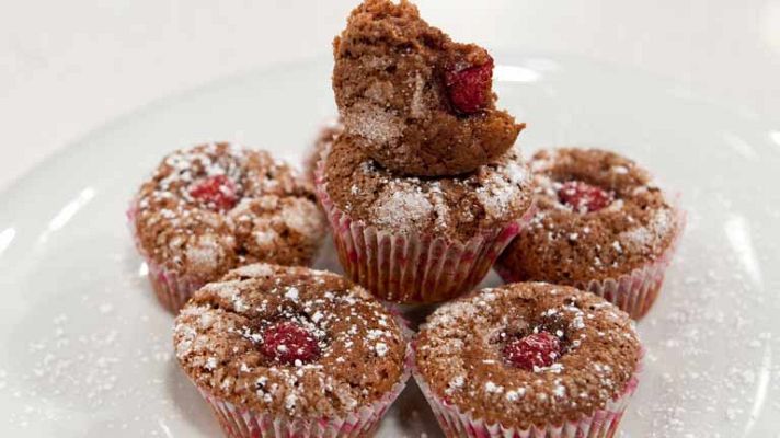 Magdalenas de chocolate cremosas