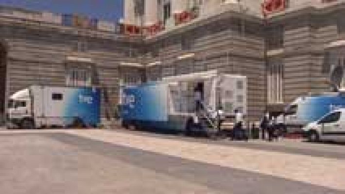 Telediario 1 - Despliegue de TVE para la proclamación del nuevo Rey