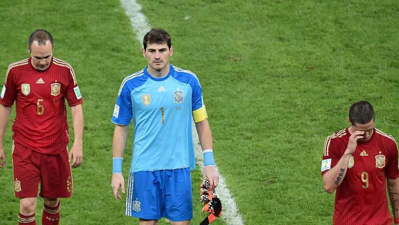 Los jugadores de España, dolidos tras la eliminación del Mundial