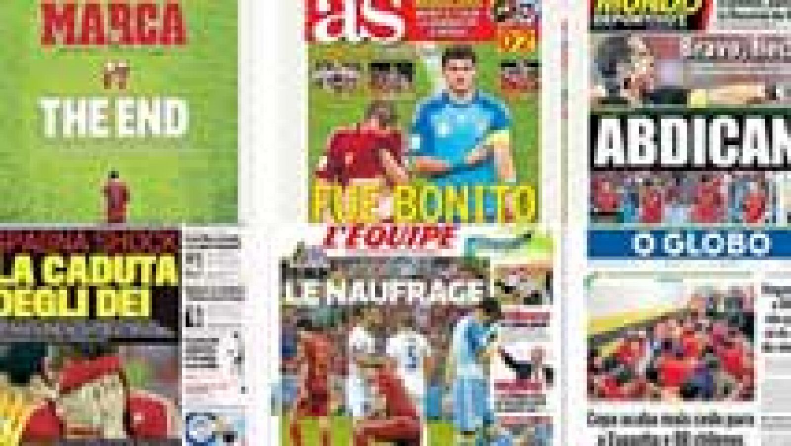 Telediario 1: La prensa mundial habla de "fin de ciclo" tras la eliminación de España | RTVE Play