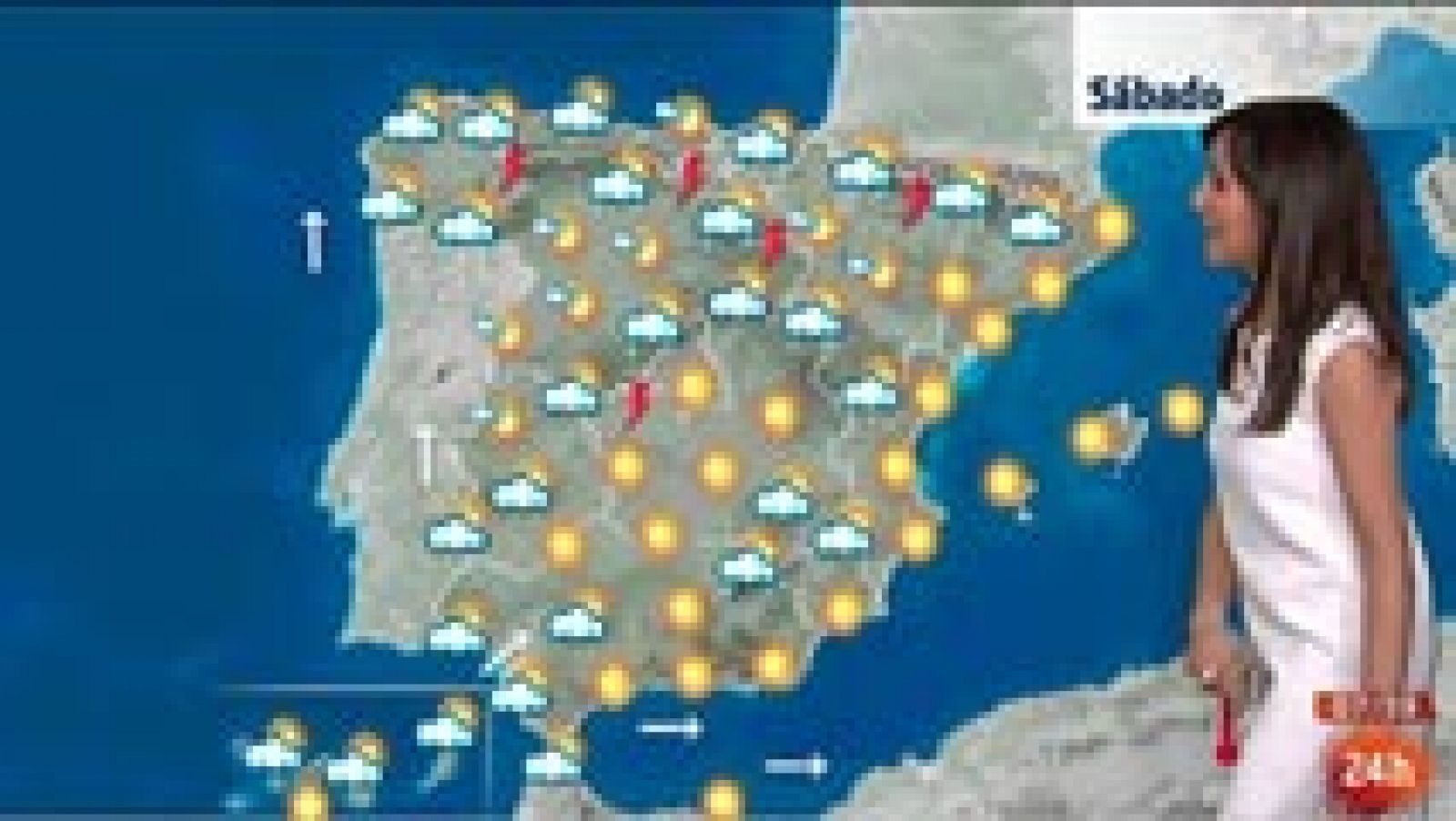 El tiempo: Nubes y chubascos en el norte de la Península | RTVE Play