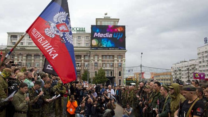 Telediario 1 - Situación de tensión en la frontera este de Ucrania