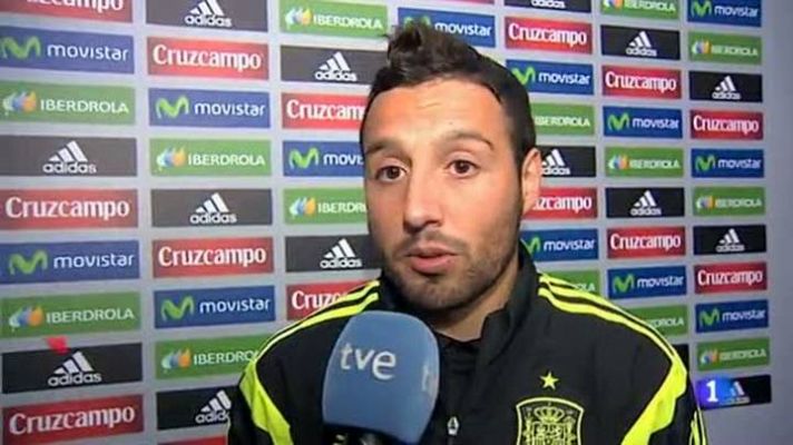 Telediario 1 - Cazorla: "Del Bosque tiene el apoyo del grupo"