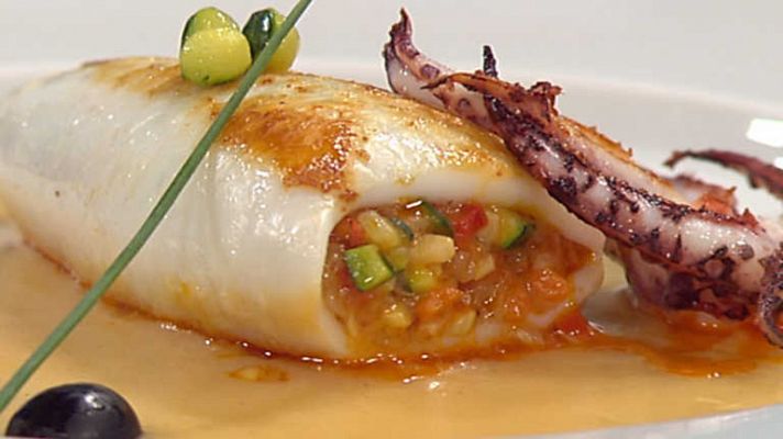 Cocina con Sergio - Calamares rellenos con pisto