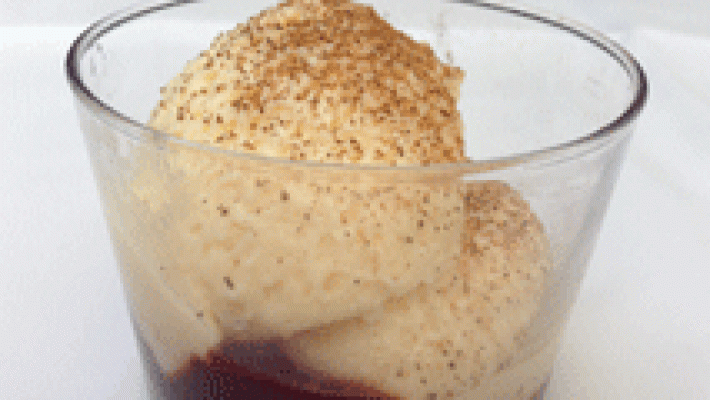 Mousse de arroz con leche