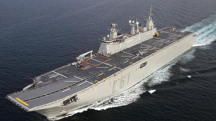 Telediario 1 - La tercera etapa de la Vuelta partirá de un portaaviones