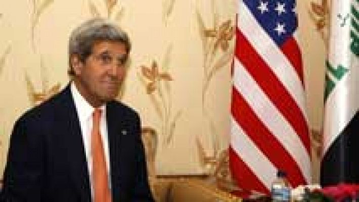 Telediario 1 - Kerry visita el Kurdistán iraquí