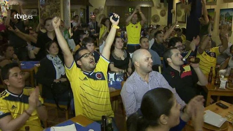 El pase a octavos de Colombia también se celebra en Madrid