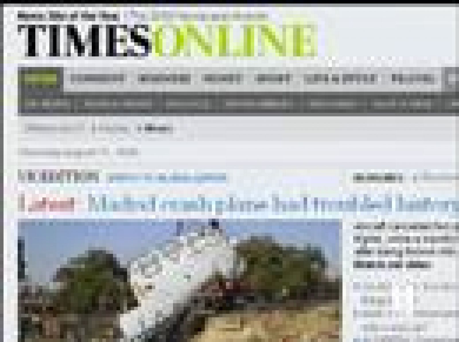 Los medios internacionales más importantes del mundo dan como noticia principal la catástrofe de ayer en Madrid. Especial hincapié hacen los medios alemanes debido a que cuatro miembros de una familia germana viajaban en el avión.