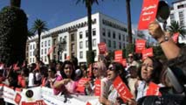 Telediario 1 - Frente común de mujeres en Marruecos contra el presidente