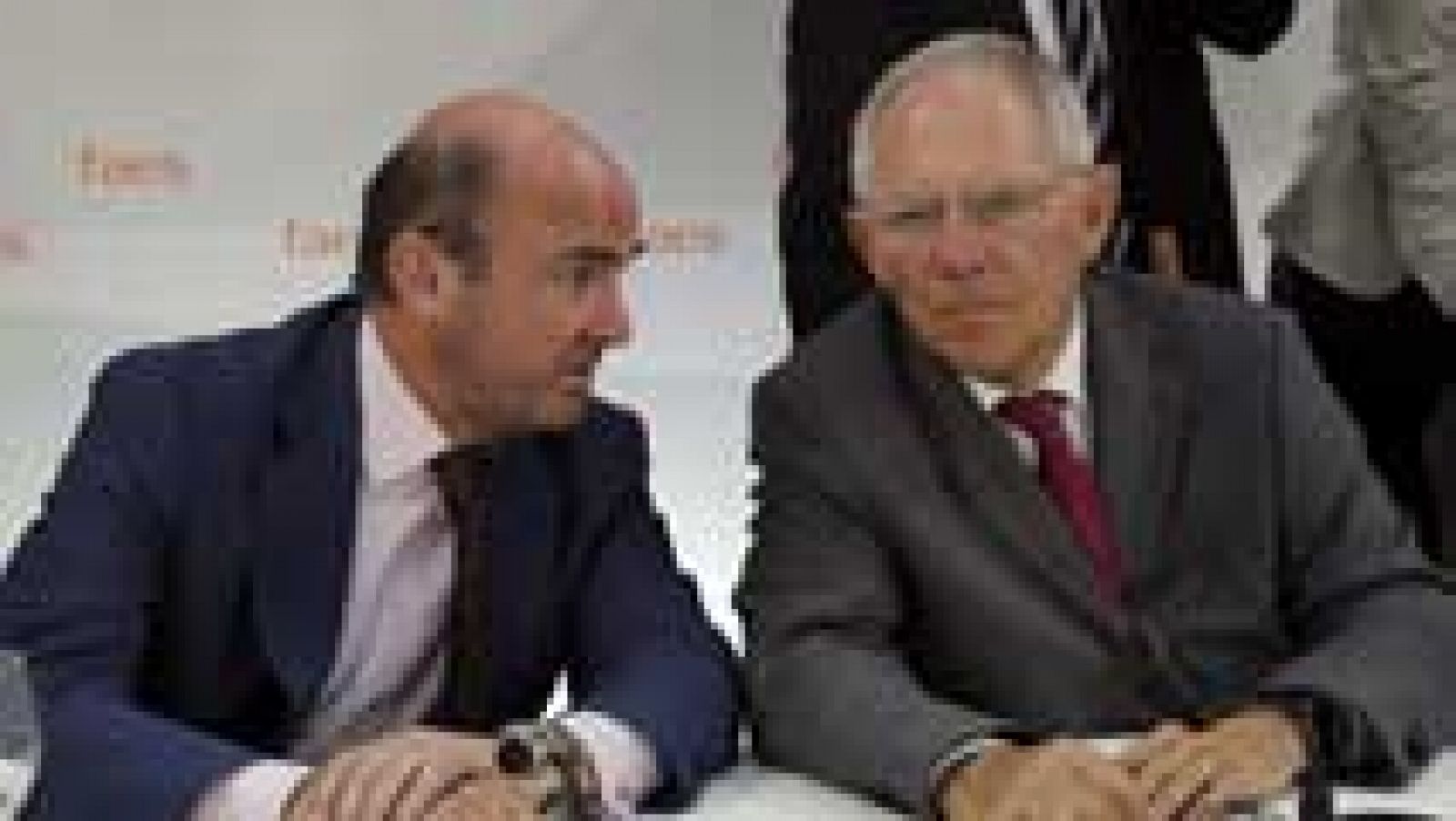 Telediario 1: Schäuble, ministro alemán de finanzas, con Rajoy y Guindos | RTVE Play