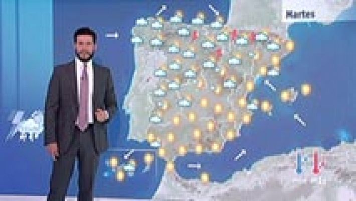 El tiempo - Nubes y lluvias en el norte y tormentas en los sistemas montañosos