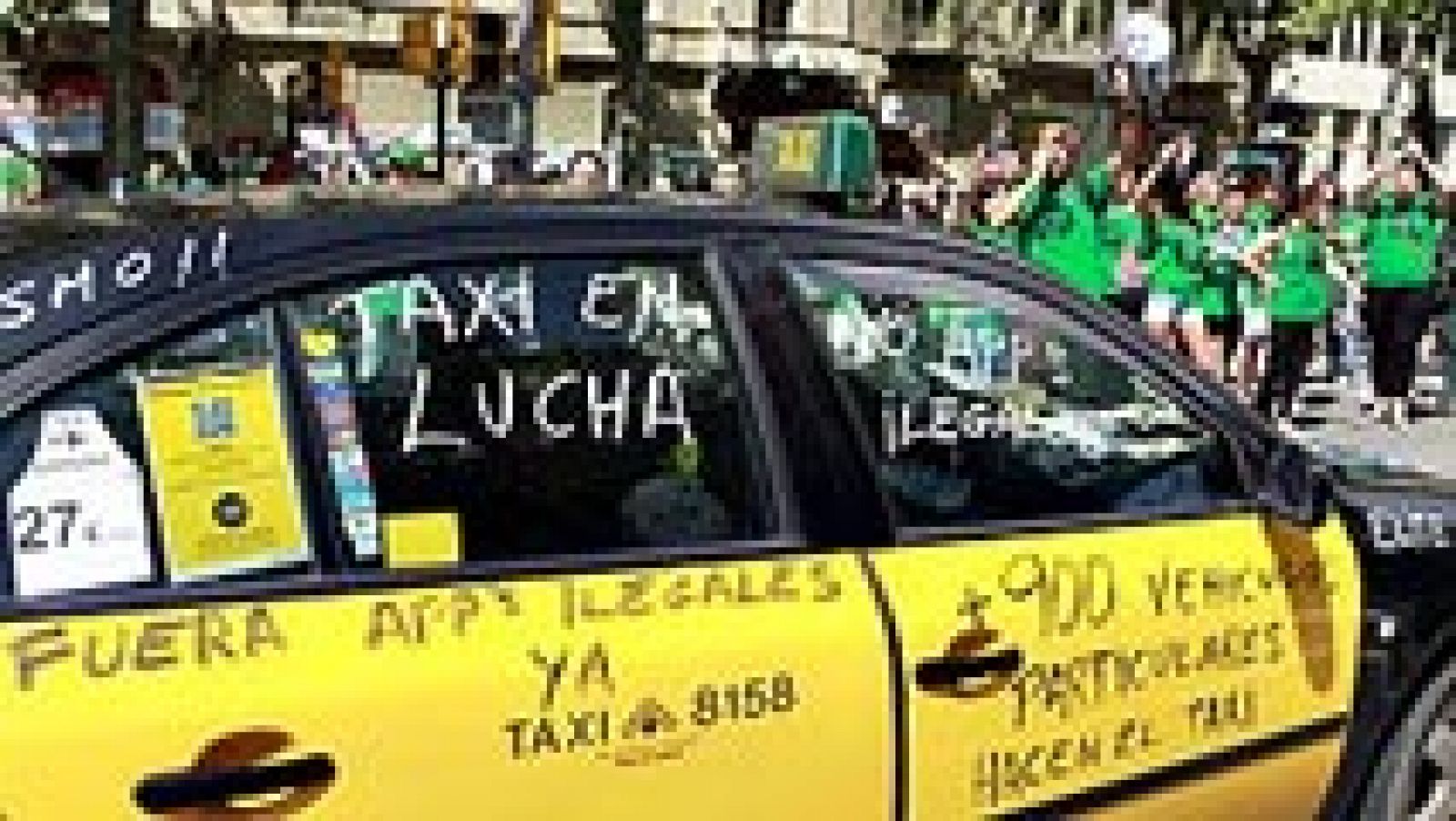 Telediario 1: Nueva jornada de protesta en el sector del taxi | RTVE Play