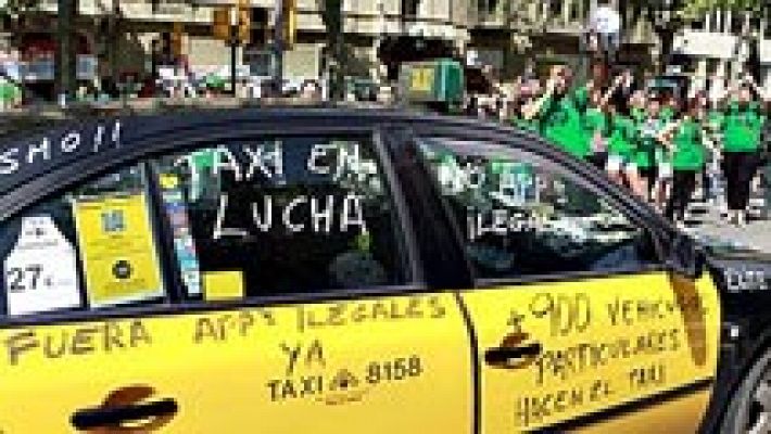 Nueva jornada de protesta en el sector del taxi
