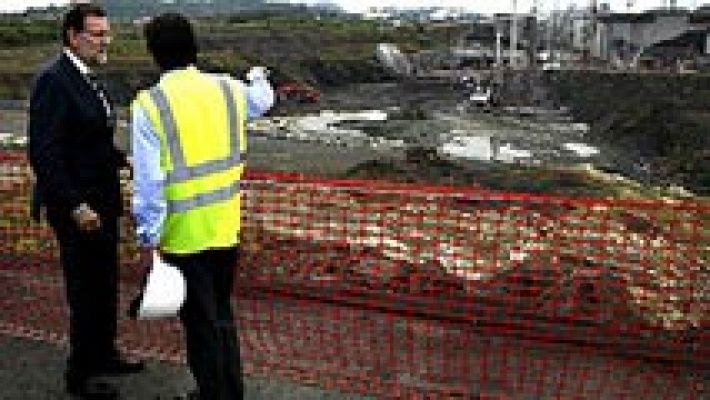 Telediario 1 - Rajoy visita las obras de ampliación del Canal de Panamá