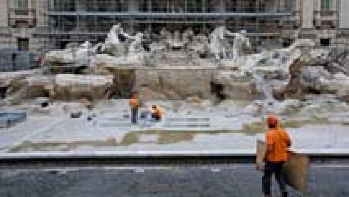 Restauración de La Fontana de Trevi