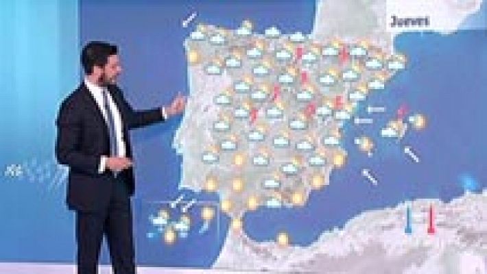 Tormentas y granizo en el centro peninsular, que serán más fuertes en el este