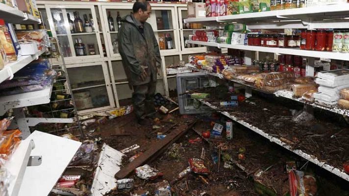 Telediario 1 - El rastro que ha dejado el temporal