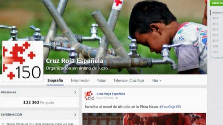 Telediario 1 - Cruz Roja hace uso de las redes sociales para sensibilizar