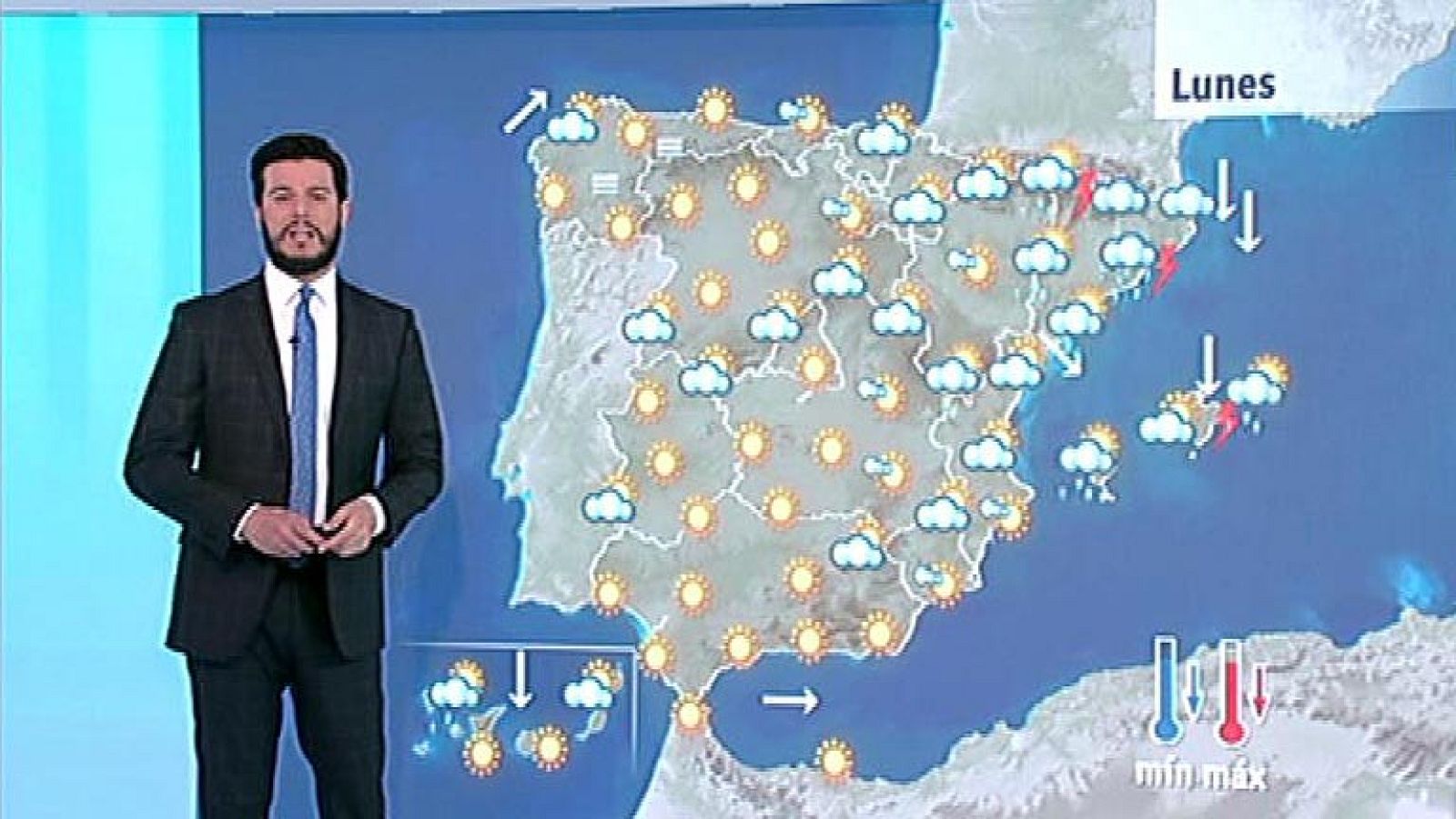 Chubascos en Cataluña y temperaturas altas en el sur