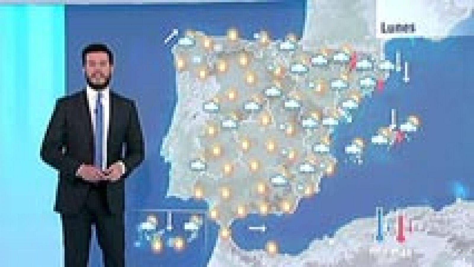 El tiempo: Chubascos en Cataluña y temperaturas altas en el sur | RTVE Play