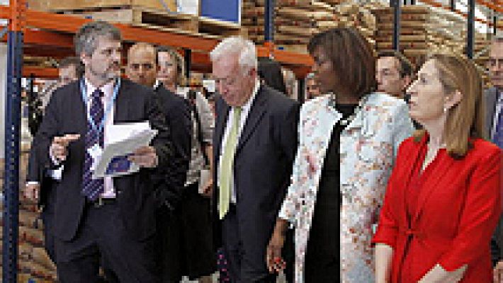 Telediario 1 - El Gobierno y la ONU inauguran en las Palmas una base logística clave para enviar ayuda a África