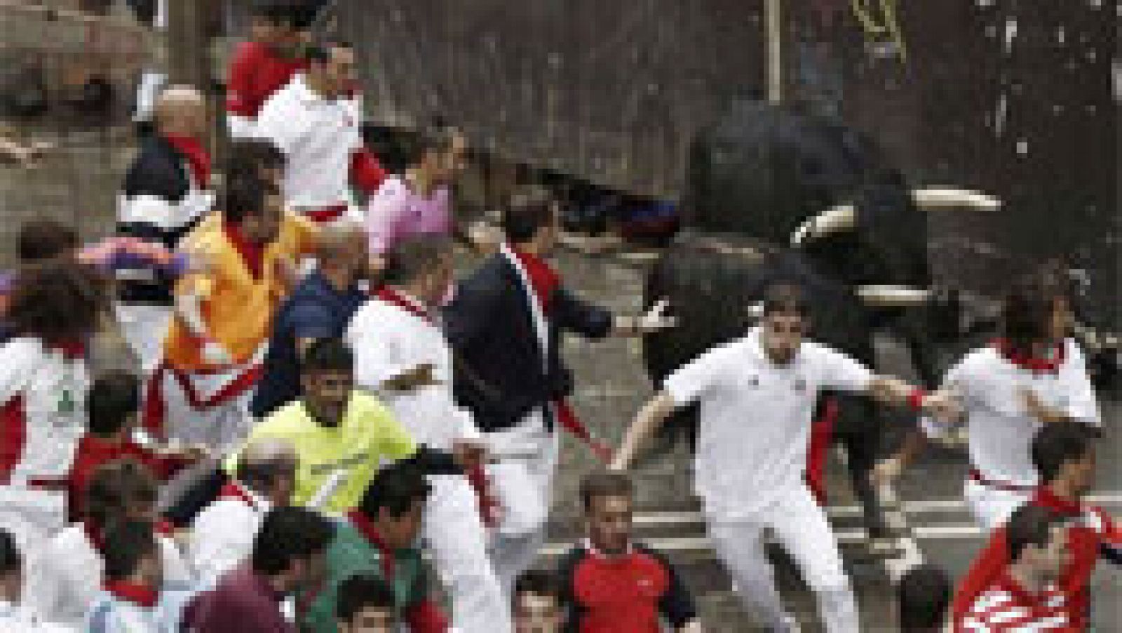 Tercer encierro de Sanfermines 2014 - Cámara aérea