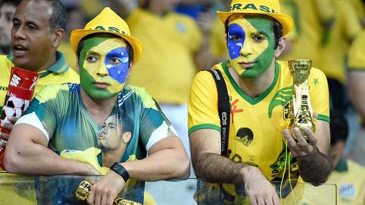 Telediario 1 - Toda Brasil lloró con la humillante derrota ante Alemania