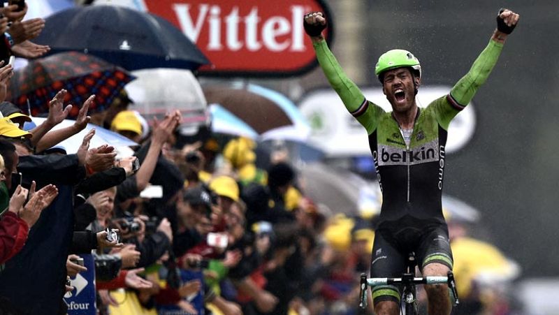 El holandés Lars Boom, del equipo Belkin, se impuso en la quinta etapa del Tour de Francia, entre Ypres y Arenberg, con siete tramos adoquinados, en la que el italiano Vicenzo Nibali salió muy fortalecido y mantuvo el maillot amarillo. El ciclista de