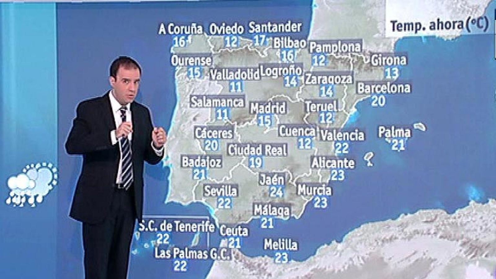 Tiempo despejado en la Península con un frente acercándose por el Cantábrico oriental