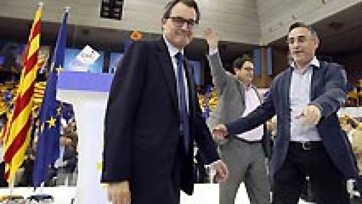 Telediario 1 - Entrevista de Artur Mas y Rajoy