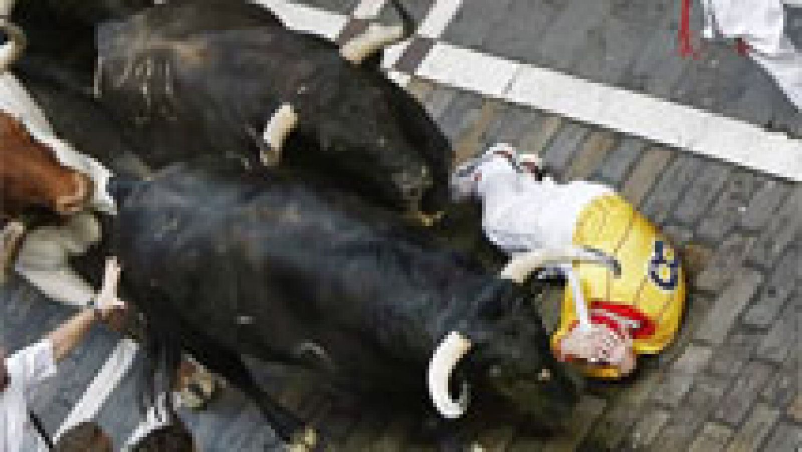 Quinto encierro de Sanfermines 2014 - Cámara aérea