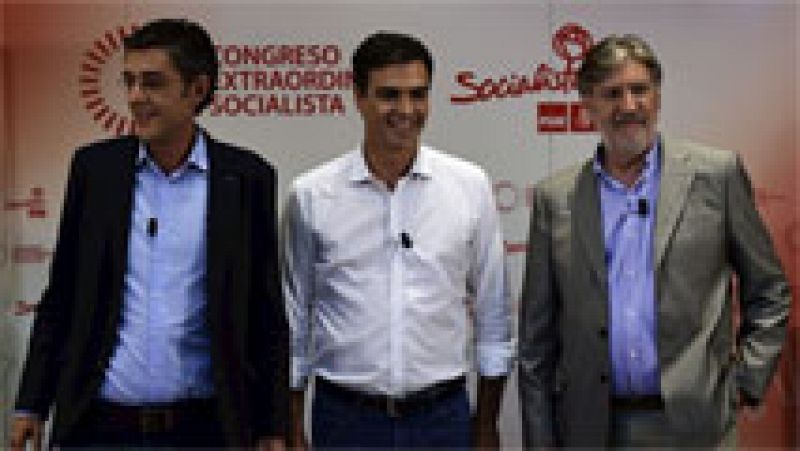 Los tres aspirantes a liderar el PSOE se vuelcan con los últimos actos de campaña 