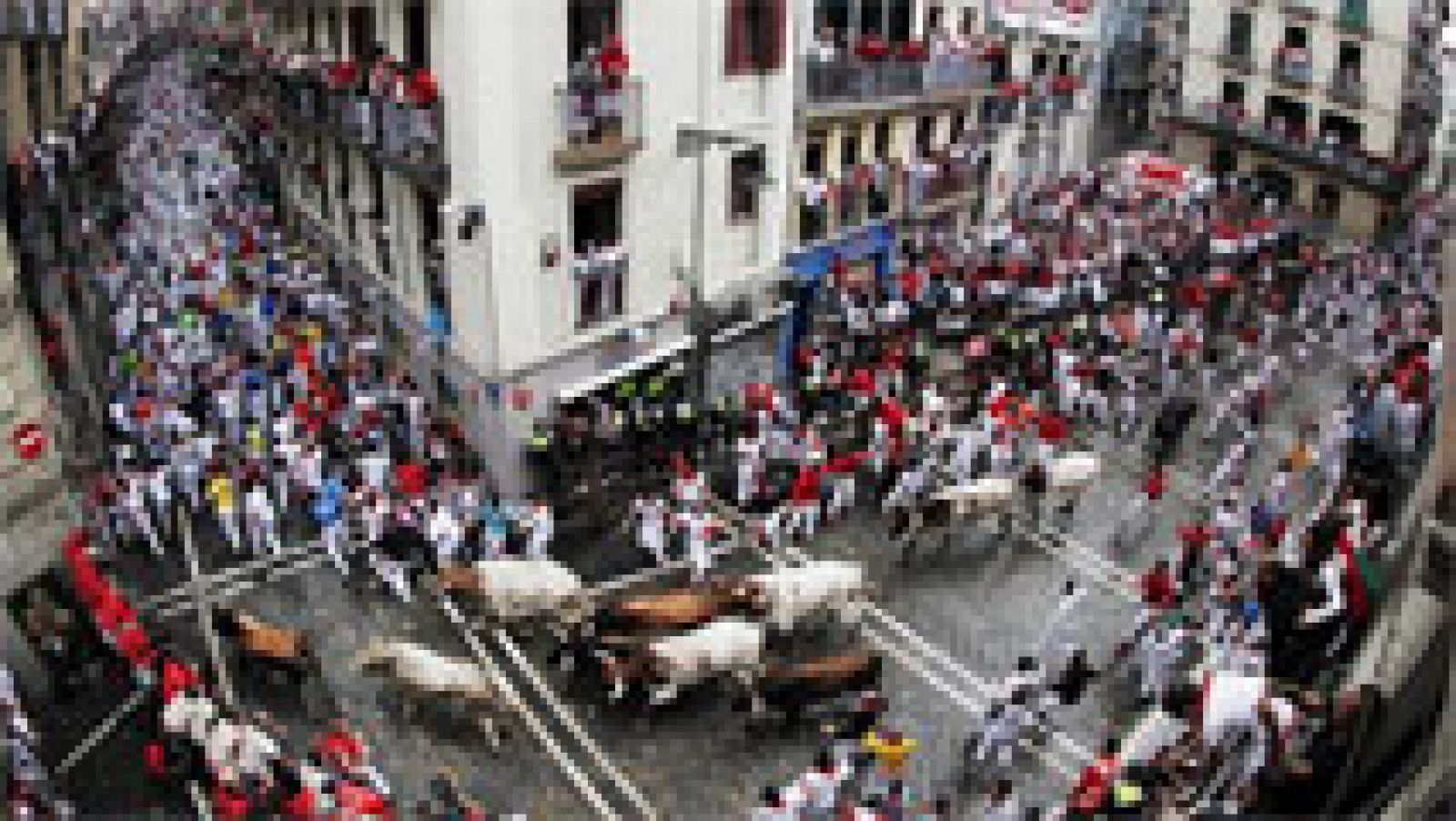 San Fermín 2023: Sexto encierro de San Fermín 2014 desde el aire | RTVE Play