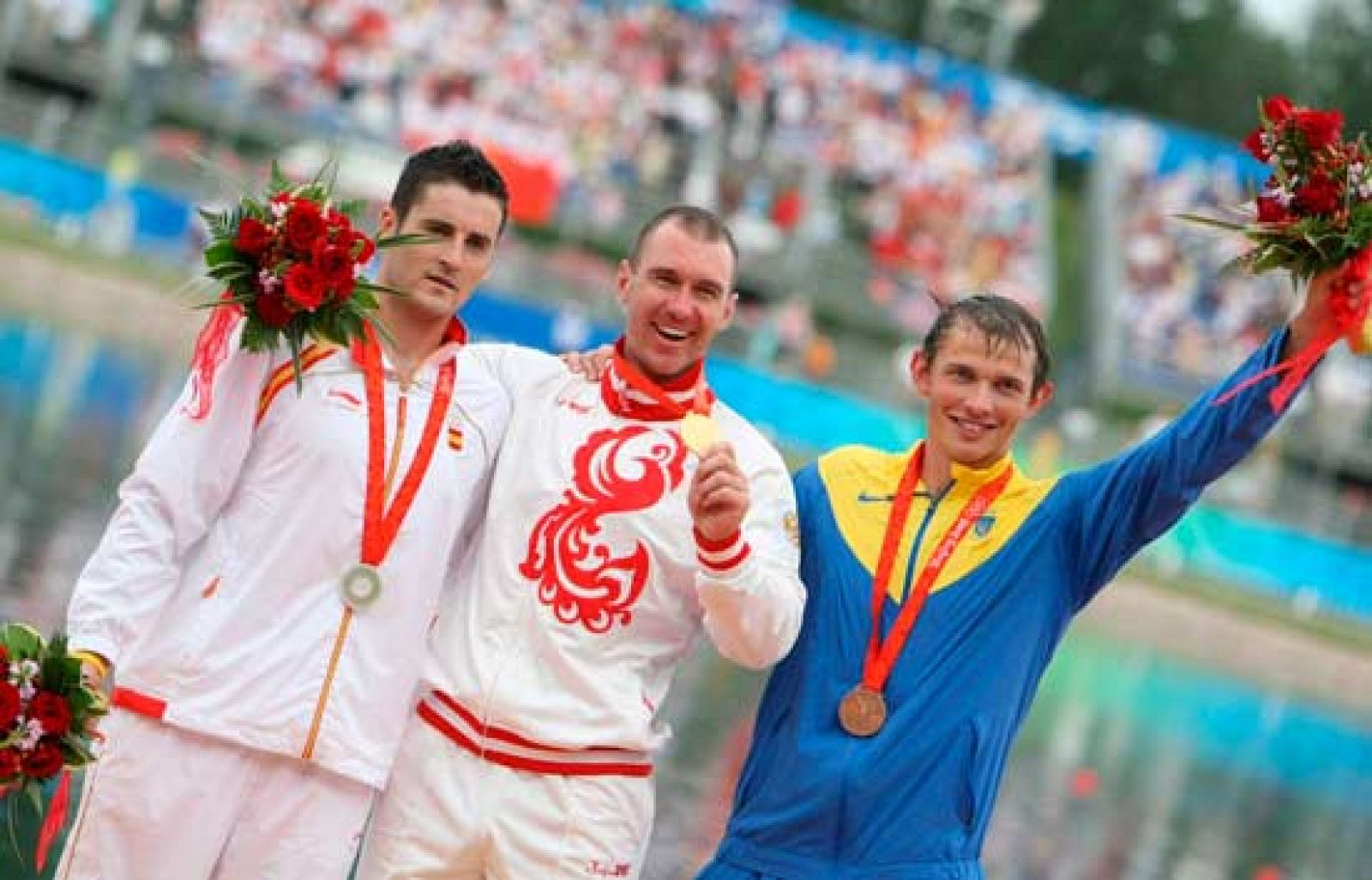 El palista gallego David Cal ha sido entrevistado en TVE, después de conseguir su segunda medalla de plata en estos Juegos Olímpicos de Pekín.
