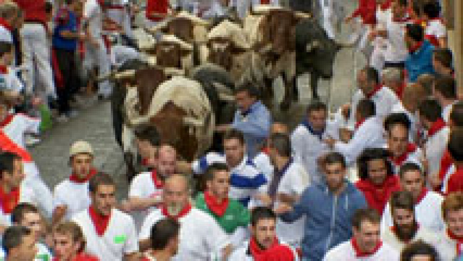 Los toros de Adolfo Martín dejan un séptimo encierro de San Fermín 2014 limpio pero complicado 