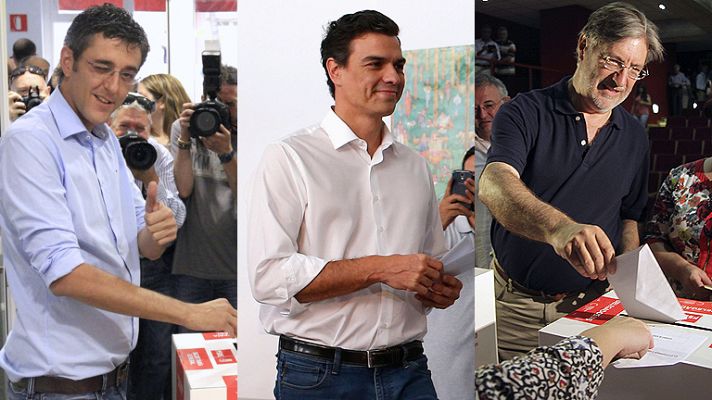 Telediario 1 - Los militantes socialistas votan a su secretario general