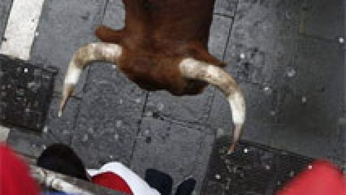 San Fermín - Cámara aérea: octavo encierro